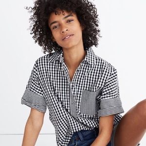 Madewell Gingham-Play Button-Down Shirt